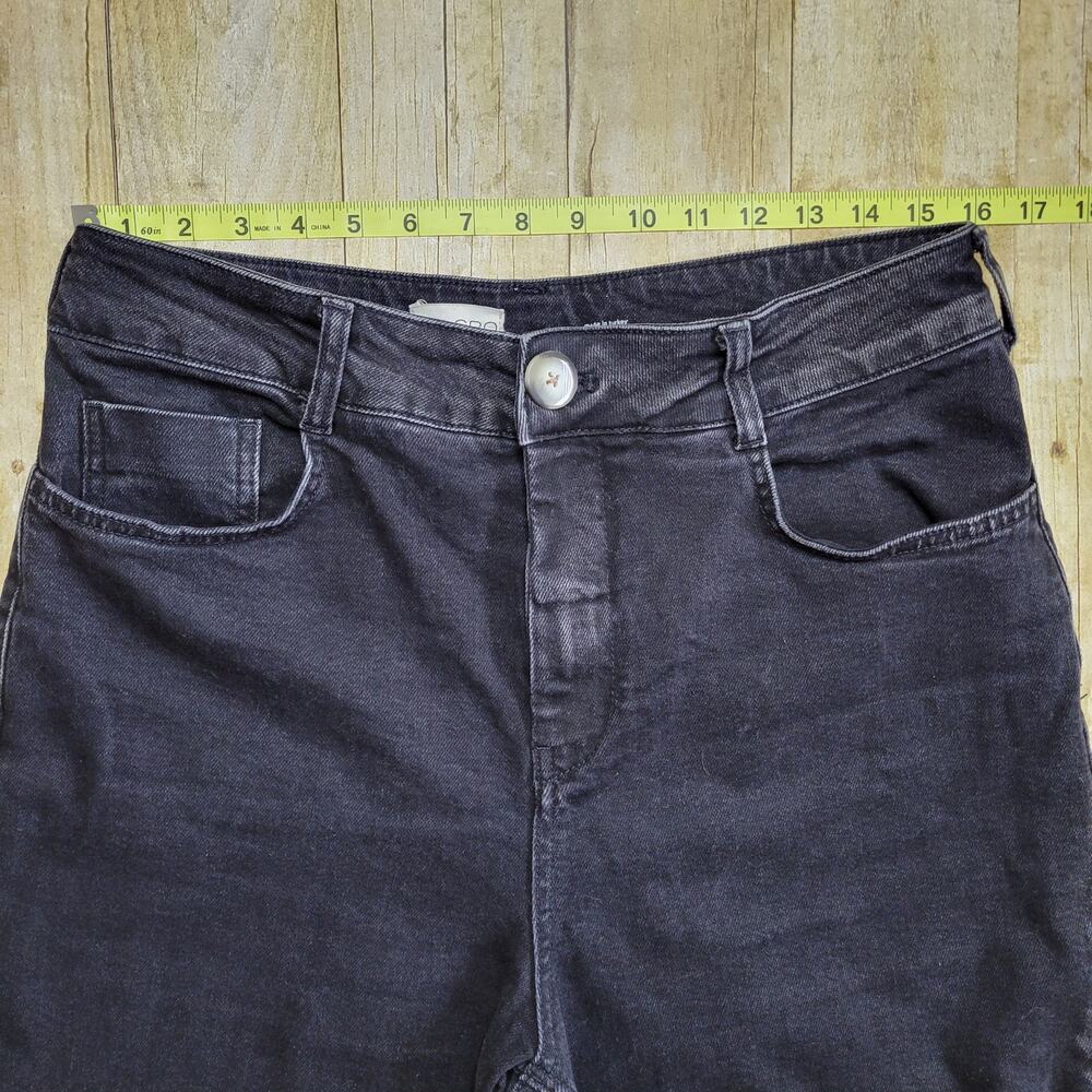PILCRO The Skipper High Rise Cropped Wide Leg Black Wash Size 30 - Picture 9 of 14